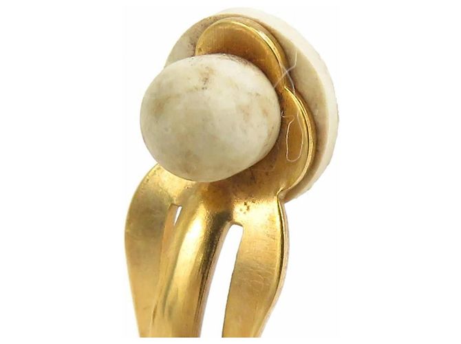 Pendientes de clip Chanel Gold Dorado - vista 11
