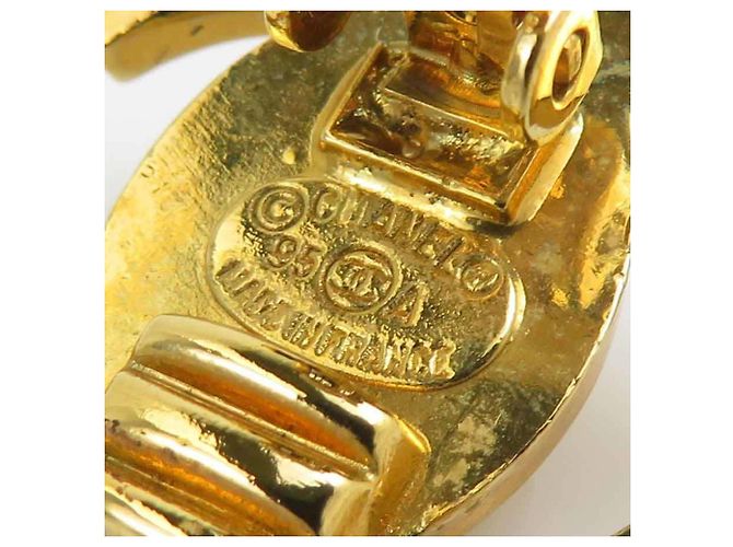 Pendientes de clip Chanel Gold Dorado - vista 12