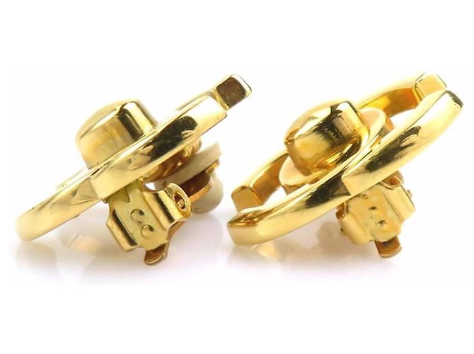 Pendientes de clip Chanel Gold Dorado - vista 5