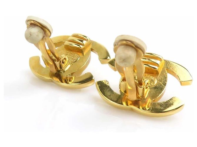 Pendientes de clip Chanel Gold Dorado - vista 6