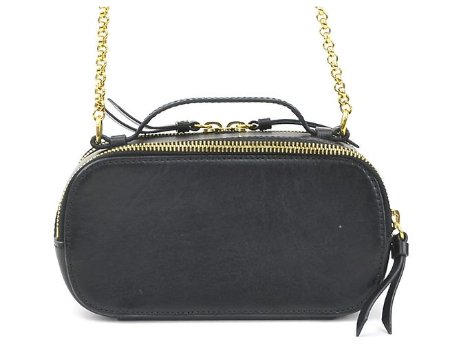 Borsa a spalla mini in pelle Chloé Nero - vista 3