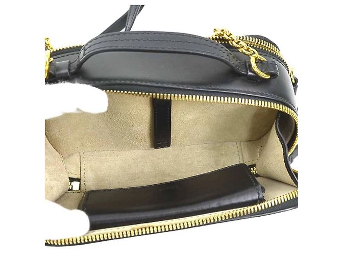 Borsa a spalla mini in pelle Chloé Nero - vista 5