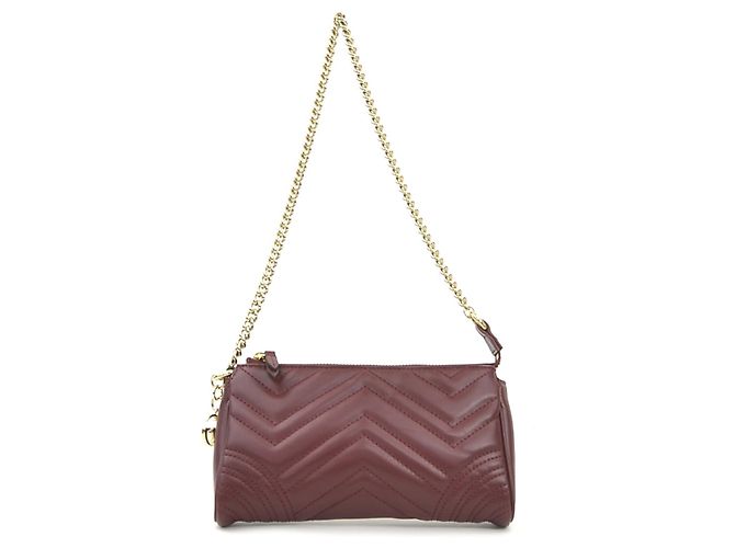 Borsa a mano Gucci GG Marmont in pelle Bordeaux Bordò - vista 13