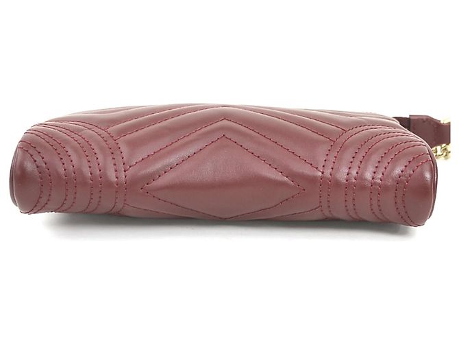 Borsa a mano Gucci GG Marmont in pelle Bordeaux Bordò - vista 4