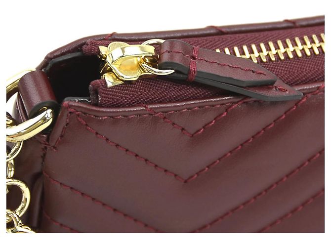 Borsa a mano Gucci GG Marmont in pelle Bordeaux Bordò - vista 9