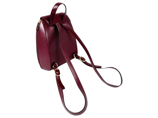 Zaino Cartier in pelle bordeaux Bordò - vista 10