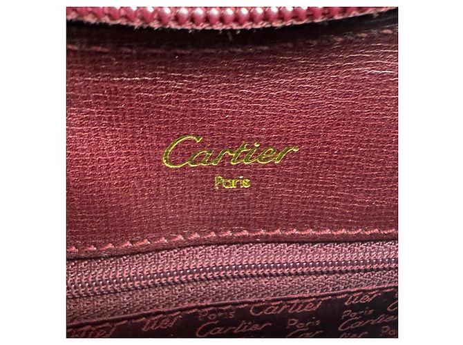 Zaino Cartier in pelle bordeaux Bordò - vista 12