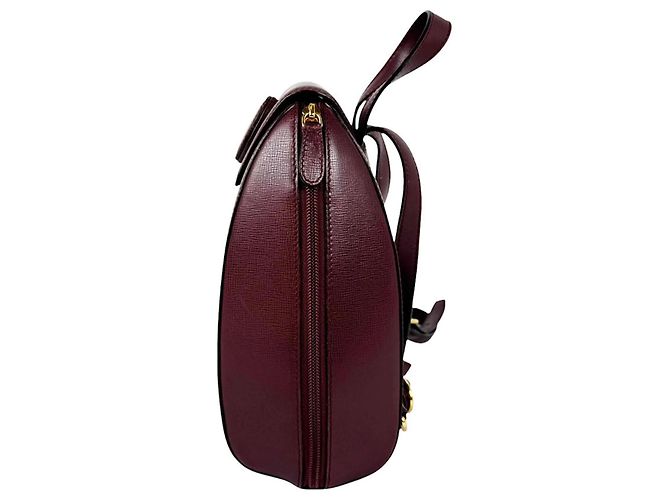 Zaino Cartier in pelle bordeaux Bordò - vista 2