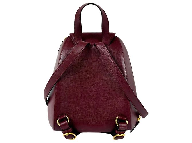 Zaino Cartier in pelle bordeaux Bordò - vista 3