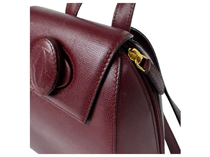 Zaino Cartier in pelle bordeaux Bordò - vista 6