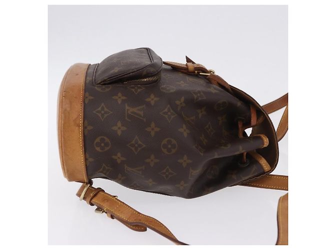 Louis Vuitton Vintage Montsouris Monogram Canvas MM Marron - vue 3