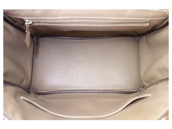 Hermès Birkin 30 in pelle Togo Étoupe Grigio - vista 9