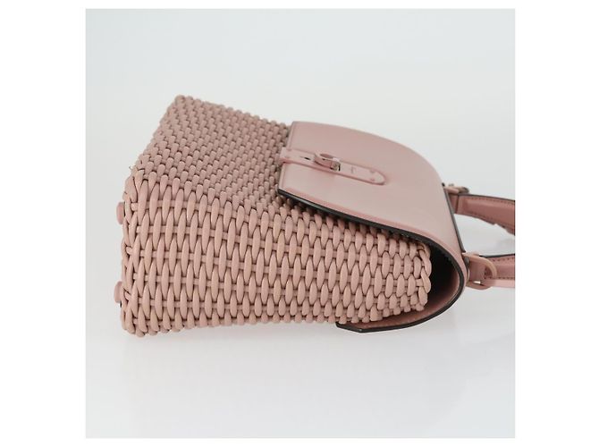 Salvatore Ferragamo Boxyz Top Handle Woven Leather Medium - vista 3
