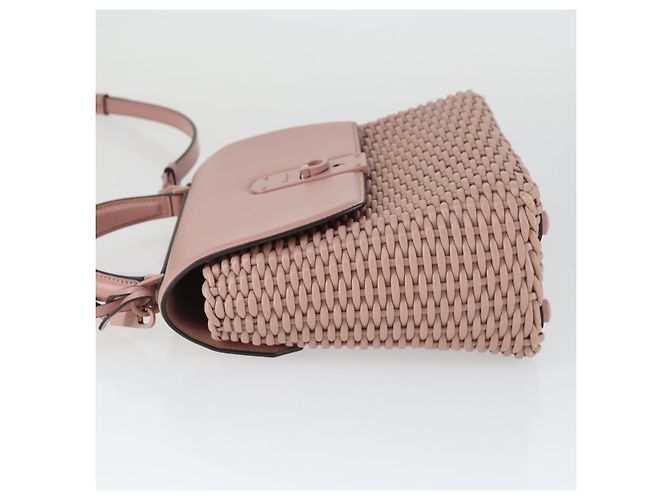 Salvatore Ferragamo Boxyz Top Handle Woven Leather Medium - vista 4