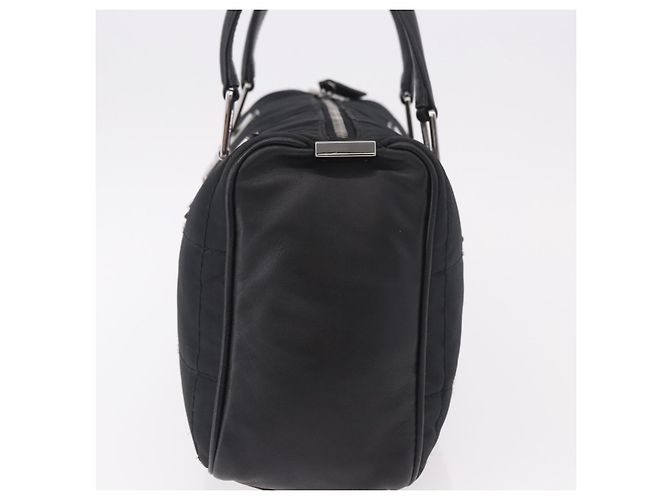 Chanel Square Stitch Boston Quilted Nylon Large Nero - vista 3