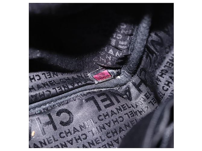 Chanel Square Stitch Boston Quilted Nylon Large Nero - vista 7