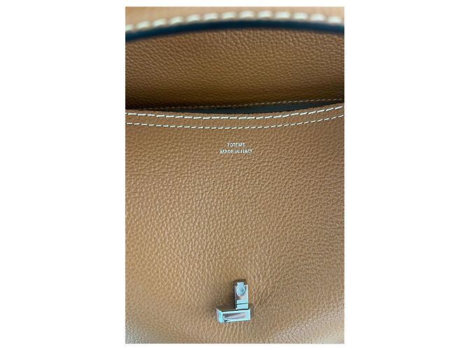 Borsa Totême in pelle martellata marrone - vista 11