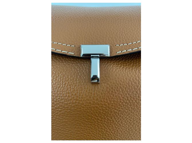 Borsa Totême in pelle martellata marrone - vista 2