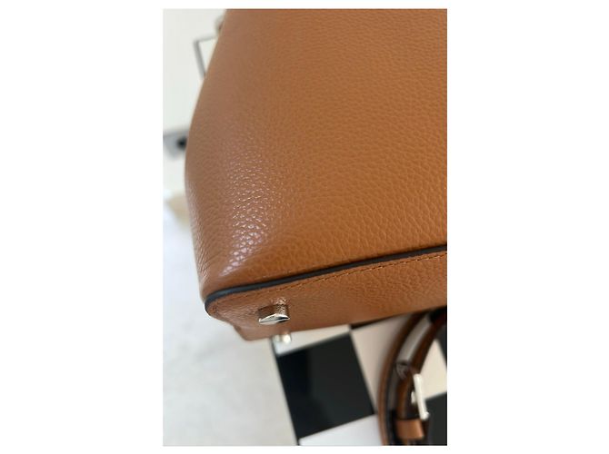 Borsa Totême in pelle martellata marrone - vista 6
