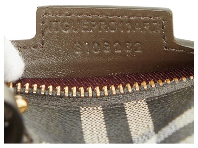 Burberry Check Mini Bowling Bag Weiß Blau Khaki - Ansicht 10