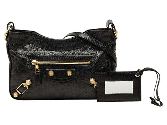 Borsa a tracolla Balenciaga Giant Hip Nero - vista 7