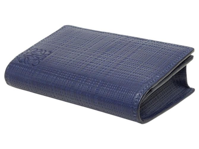 Tarjetero de piel azul marino Anagram de Loewe - vista 5