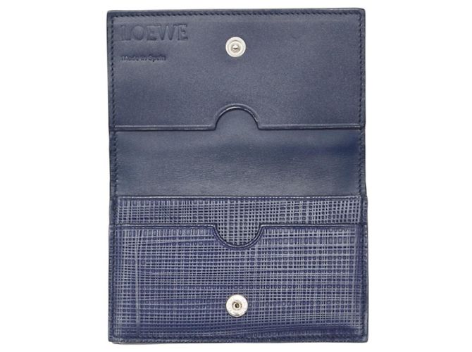 Tarjetero de piel azul marino Anagram de Loewe - vista 6