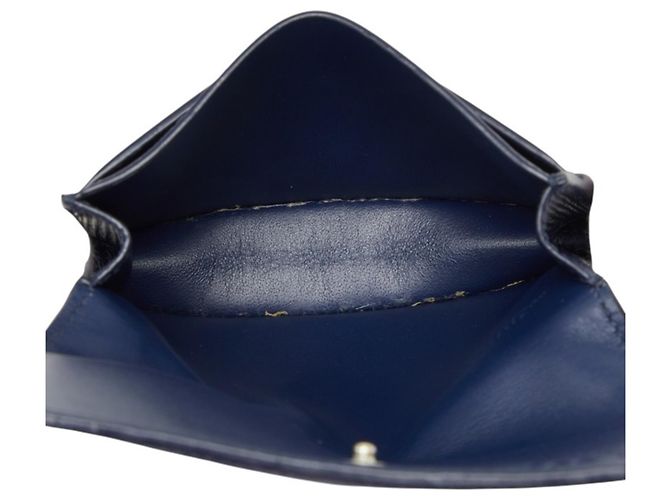 Tarjetero de piel azul marino Anagram de Loewe - vista 7