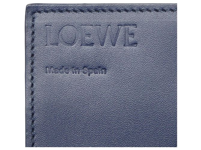 Tarjetero de piel azul marino Anagram de Loewe - vista 9
