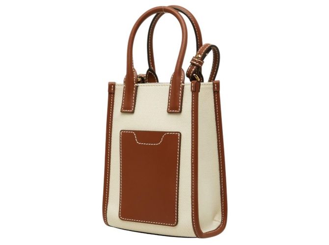 Borsa a mano Burberry Micro Francis TB Logo Marrone Crudo - vista 2