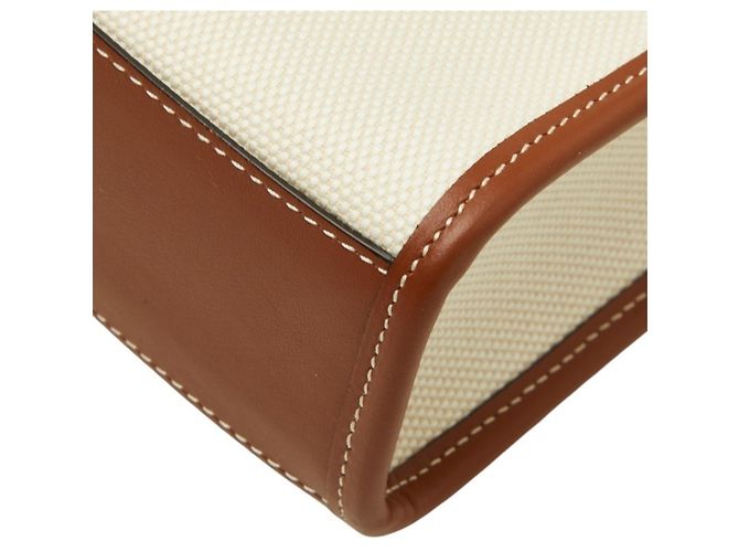 Borsa a mano Burberry Micro Francis TB Logo Marrone Crudo - vista 4