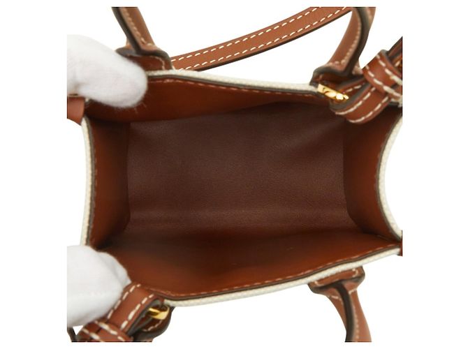 Borsa a mano Burberry Micro Francis TB Logo Marrone Crudo - vista 9