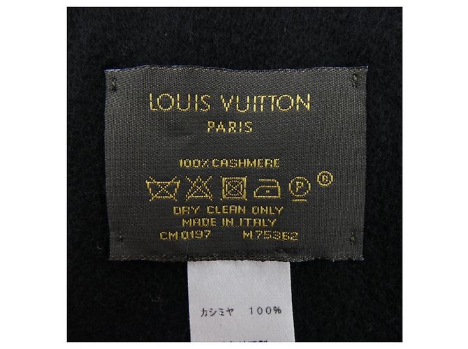 Louis Vuitton Echarpe Jeram Cashmere Stole Nero - vista 3