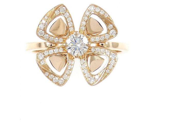 Bulgari Anello fede Bvlgari Fiorever in oro rosa 18K e diamanti - vista 2