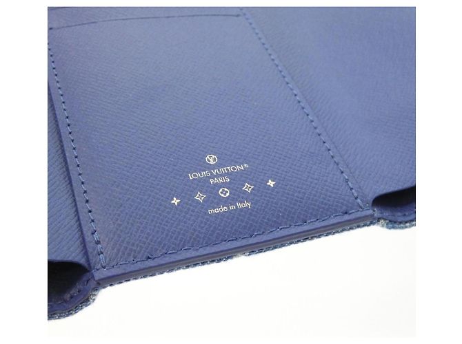 Louis Vuitton LV Remix Portefeuille Victorine Wallet Marrone Blu - vista 4