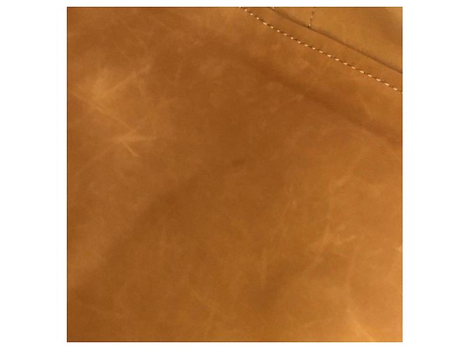 Borsa Boston Loewe in camoscio marrone e oro D'oro - vista 10