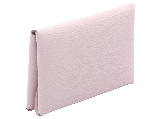 Hermès Portafoglio/Portamonete Hermes Calvi Duo Rosa - vista 2