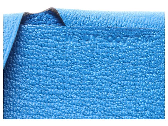 Hermès Hermes Calvi Duo Münzbeutel Blau - Ansicht 6