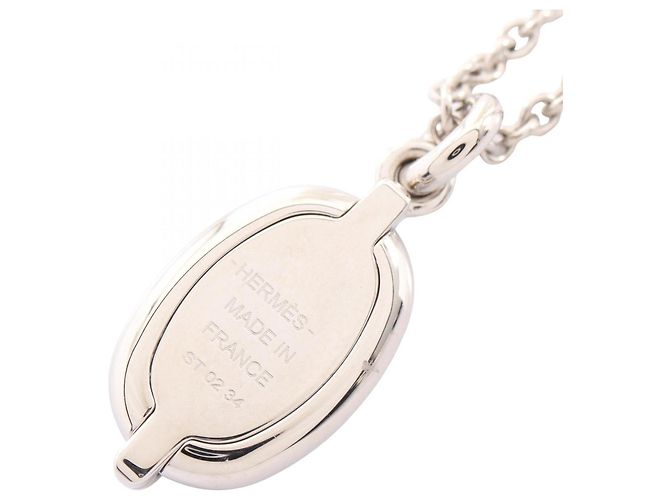 Hermès Collana Hermes Chaine d'Ancre Mini Maillon PM Nero Argento - vista 2