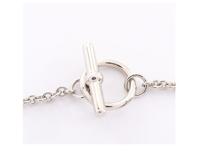 Hermès Collana Hermes Chaine d'Ancre Mini Maillon PM Nero Argento - vista 4