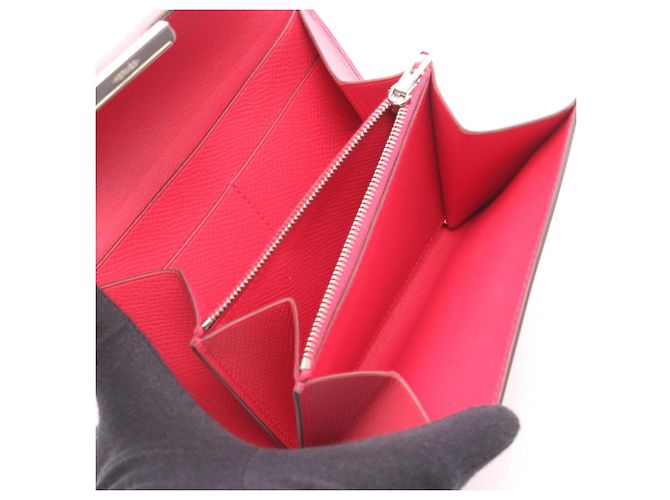 Hermès Hermes Constance Compact Bi-fold Geldbörse Pink - Ansicht 3