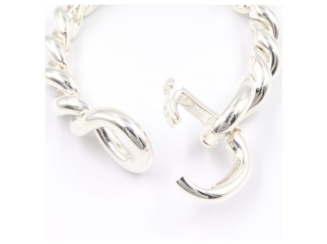 Hermès Bracciale con Charms Hermes Torsade MM Argento - vista 5