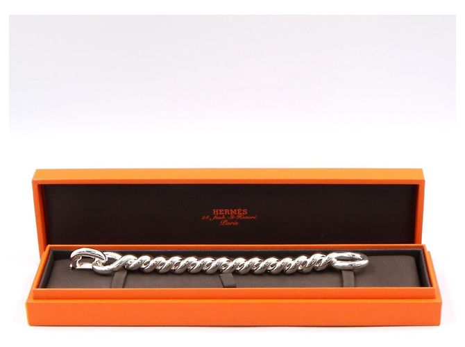 Hermès Bracciale con Charms Hermes Torsade MM Argento - vista 7