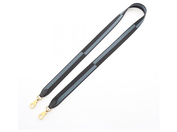 Hermès Hermes Bandoulière Sangle Casaque Pet Shoulder Strap Nero Blu - vista 2