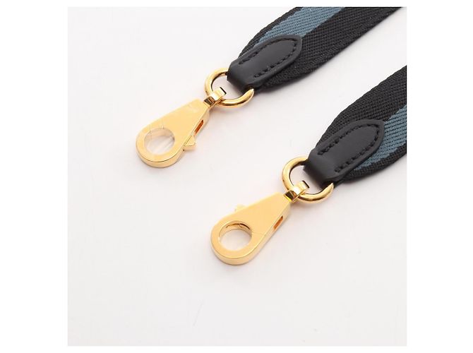 Hermès Hermes Bandoulière Sangle Casaque Pet Shoulder Strap Nero Blu - vista 3