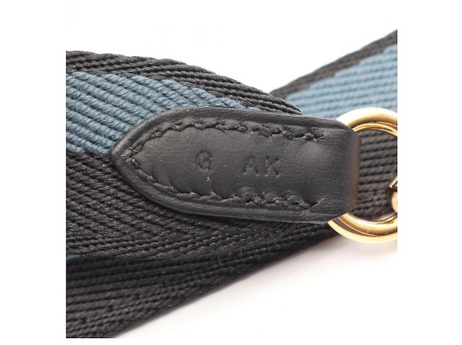 Hermès Hermes Bandoulière Sangle Casaque Pet Shoulder Strap Nero Blu - vista 5