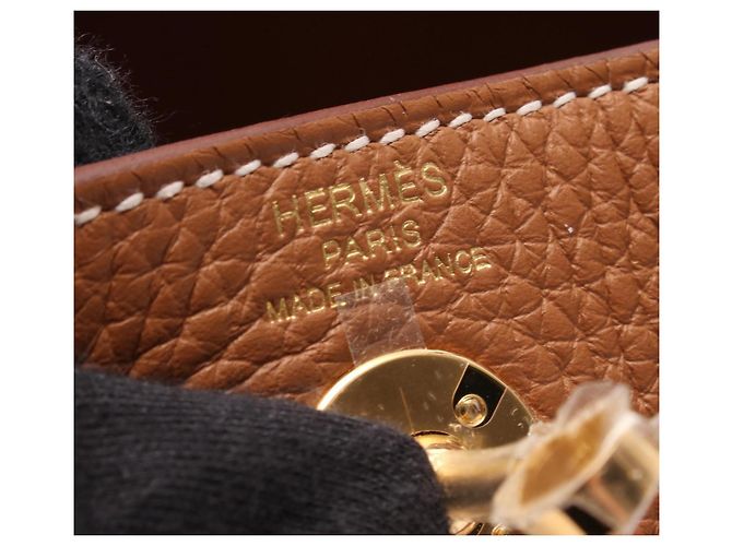 Hermès Borsa a tracolla Hermes Lindy Mini Gold Marrone - vista 4