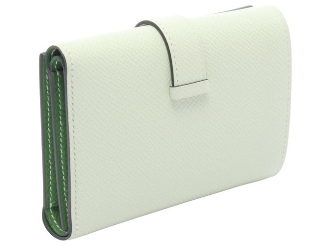 Hermès Hermes Bearn Combination Verso Tri-fold Wallet Green - view 2