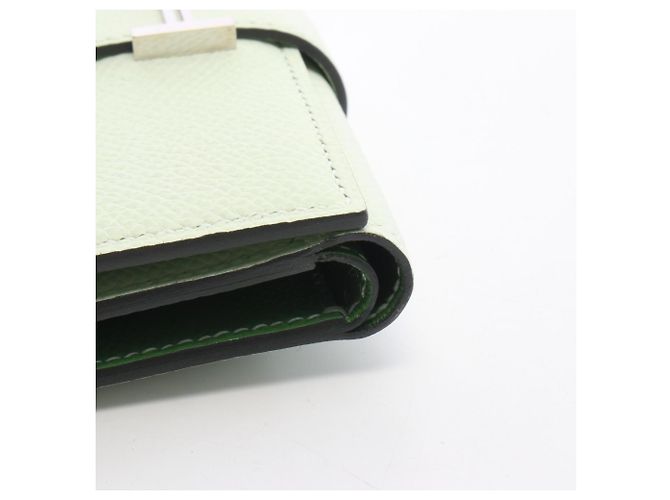 Hermès Hermes Bearn Combination Verso Tri-fold Wallet Green - view 7