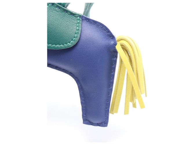 Hermès Hermes Rodeo MM Handbag Charm Blu D'oro Verde Giallo - vista 4